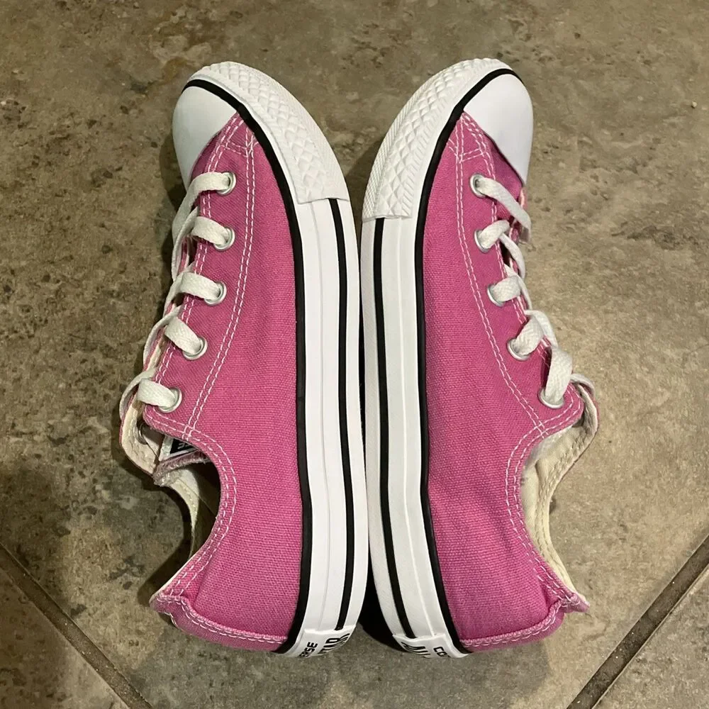 Converse All Star Pink Low Top Sneaker Shoes Unisex Youth Size 3